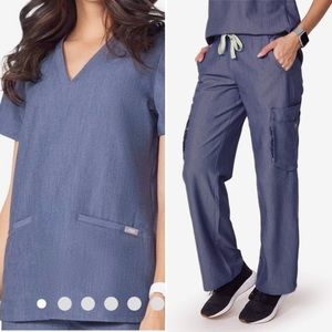 Figs Heather Denim Casma Tema XXS